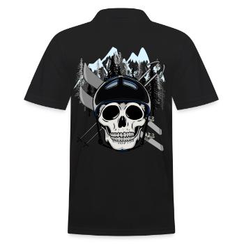 Ski Berge Sportart Wintersport Bergsport Xmas - Männer Poloshirt - Schwarz - Hinten - Kai (181cm)