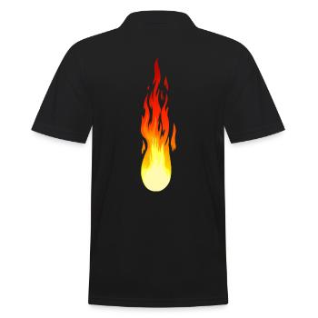 Comète Flamme Feu Inferno Flamme Ardente - Polo Homme - noir - Dos - Kai (181cm)