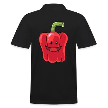 Poivrons poivrons légumes végétal alimentaire - Polo Homme - noir - Dos - Kai (181cm)