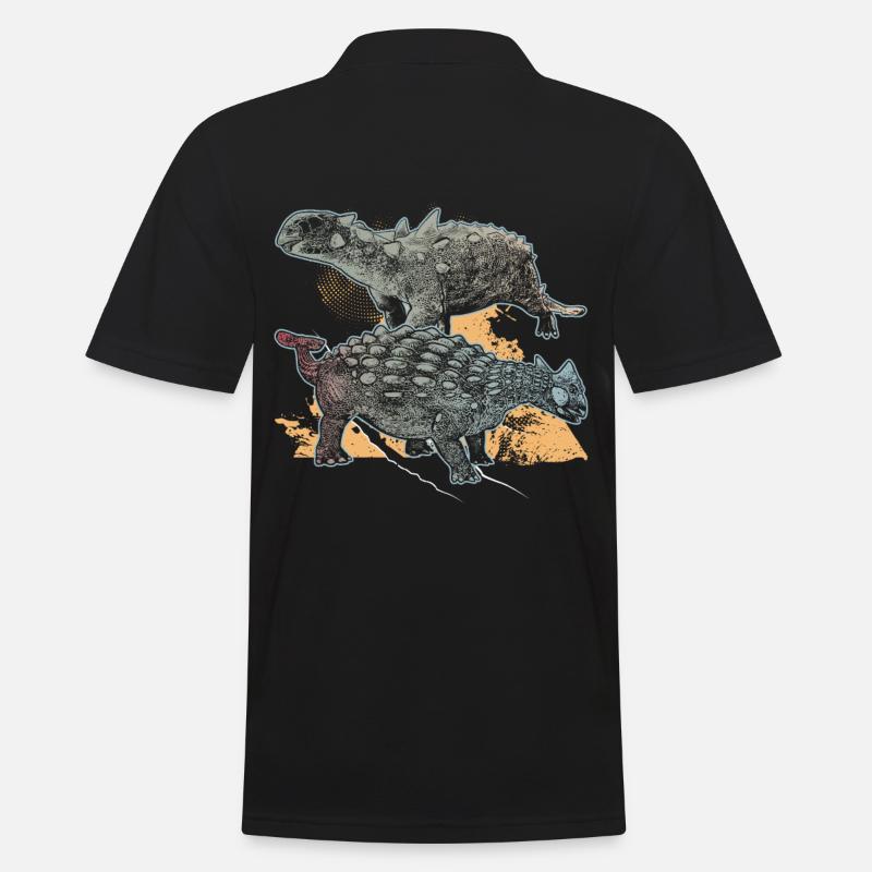Ankylosaurus - Männer Poloshirt - Schwarz