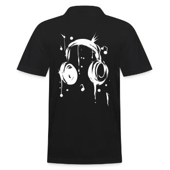 Kophörer - Männer Poloshirt - Schwarz - Hinten - Kai (181cm)