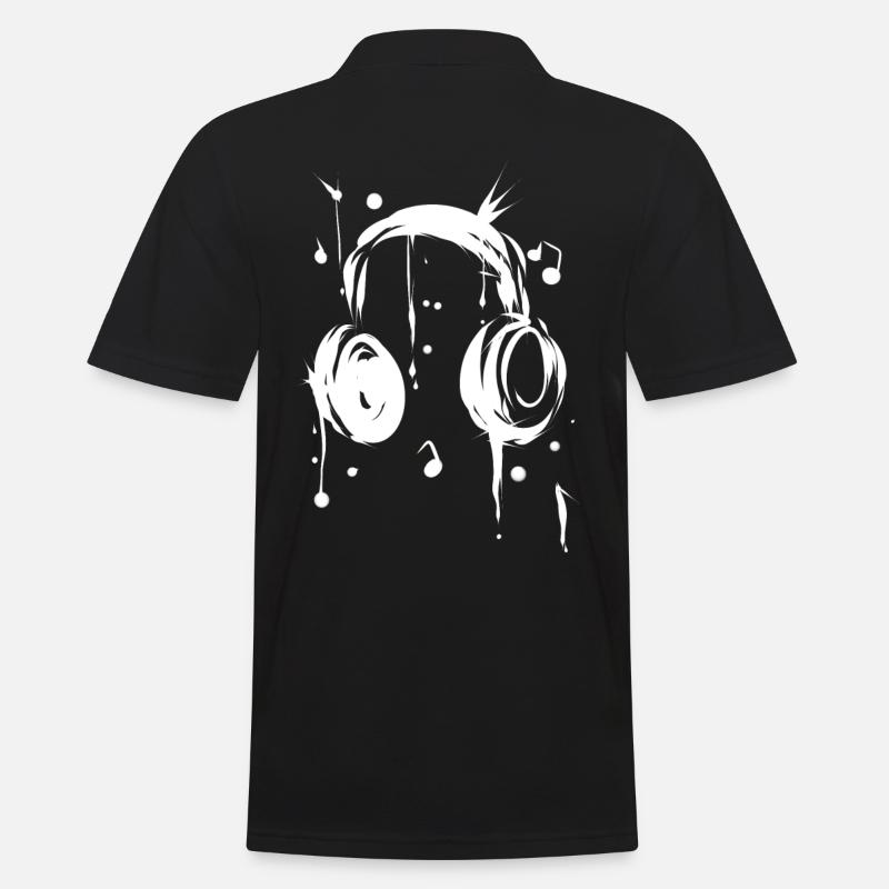 Kophörer - Männer Poloshirt - Schwarz