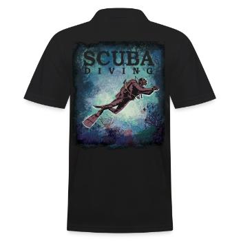Scuba Diving - Men's Polo Shirt - black - Back - Kai (181cm)