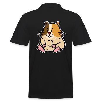Hamster Haustiere Tiere Kinder Kleinkind Baby - Männer Poloshirt - Schwarz - Hinten - Kai (181cm)
