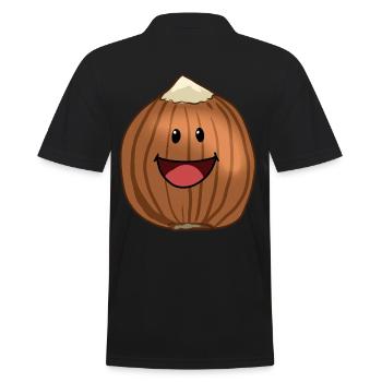 Hazelnut Nut Nuts Food Vegans - Men's Polo Shirt - black - Back - Kai (181cm)
