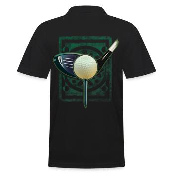 Golf - Männer Poloshirt - Schwarz - Hinten - Kai (181cm)