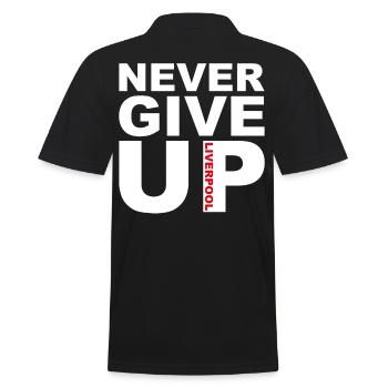 Never Give Up Liverpool - Football, Ballsport, Ball - Polo Homme - noir - Dos - Kai (181cm)