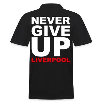 Never Give Up Liverpool - Football, Sports de ballon, Rouge - Polo Homme - noir - Dos - Kai (181cm)