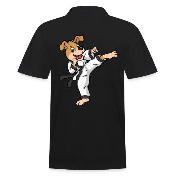 Karaté Chien Judo Chiens Sports Club Enfants - Polo Homme - noir - Dos - Kai (181cm)
