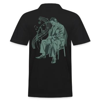 Klarinette Musiker Instrument Geschenk - Männer Poloshirt - Schwarz - Hinten - Kai (181cm)