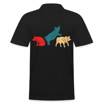 Porc - Polo Homme - noir - Dos - Kai (181cm)