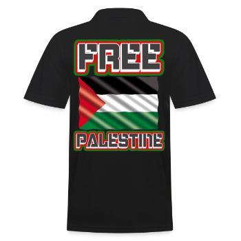 Palestine libre - drapeau palestinien, Palestine, Gaza - Polo Homme - noir - Dos - Kai (181cm)