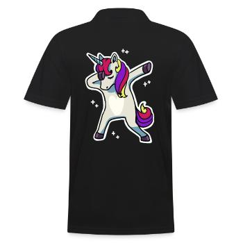 Cadeau Electro Disco Party Dabbing Party de Licorne - Polo Homme - noir - Dos - Kai (181cm)