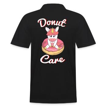 Donut Care Angry Unicorn Sour Unicorn Unicorn Fan - Men's Polo Shirt - black - Back - Kai (181cm)