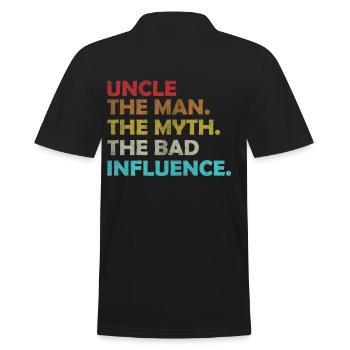 Oncle the Myth / Gift pour le meilleur oncle. - Polo Homme - noir - Dos - Kai (181cm)