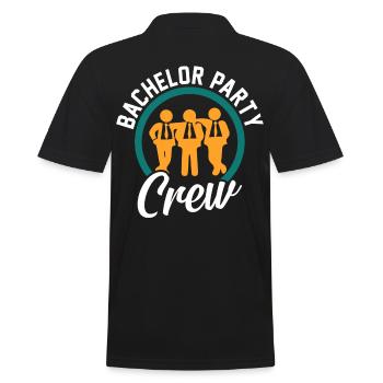 Bachelor Party Bridegroom Marry Celebrate - Men's Polo Shirt - black - Back - Kai (181cm)