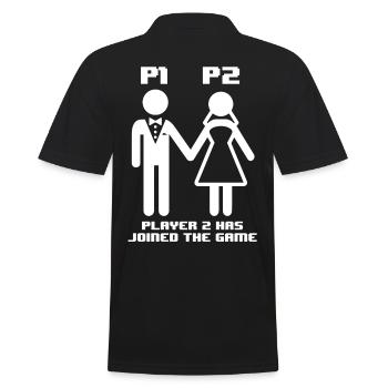 Bachelor Party Gamer Console PC Gift - Men's Polo Shirt - black - Back - Kai (181cm)