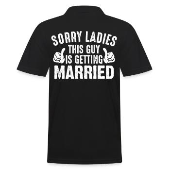 Junggesellenabschied Heiraten Geschenk - Männer Poloshirt - Schwarz - Hinten - Kai (181cm)