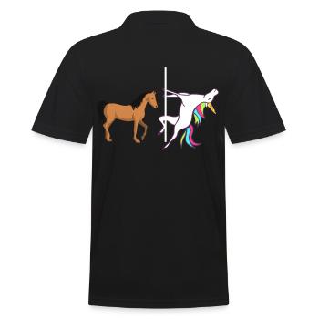 Licorne cheval - Polo Homme - noir - Dos - Kai (181cm)