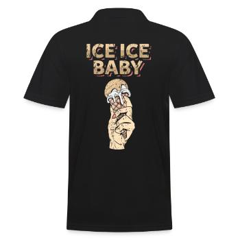 ice cream - Men's Polo Shirt - black - Back - Kai (181cm)