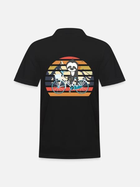 Sloth bike - Men's Polo Shirt - black