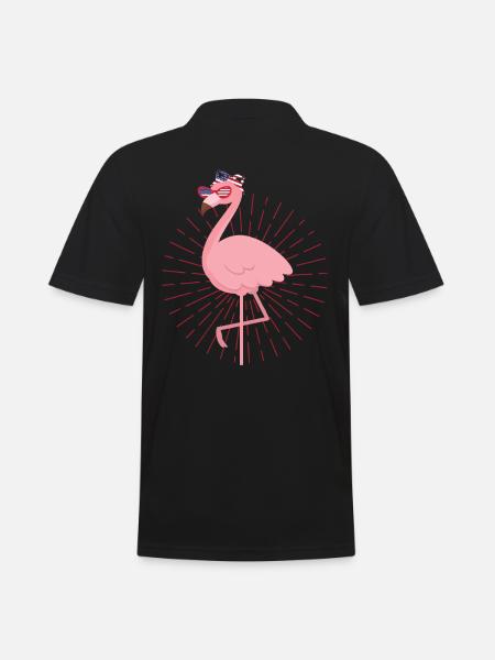 flamant - Polo Homme - noir