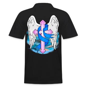 Kreuz Kreuze Symbole Kirche Gott Jesus Religion - Männer Poloshirt - Schwarz - Hinten - Kai (181cm)