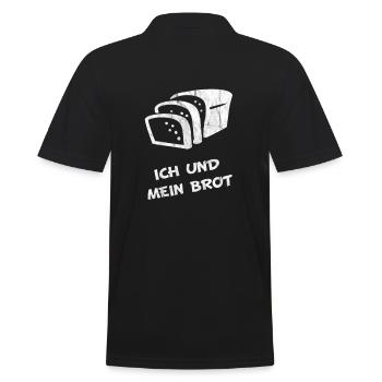 Ich und mein Brot | Lustig Bäcker Spruch - Men's Polo Shirt - black - Back - Kai (181cm)