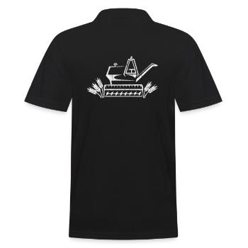 Mähdrescher - Männer Poloshirt - Schwarz - Hinten - Kai (181cm)
