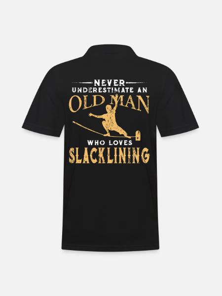 Slackline Old Man - Men's Polo Shirt - black