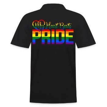 Pride - Männer Poloshirt - Schwarz - Hinten - Kai (181cm)