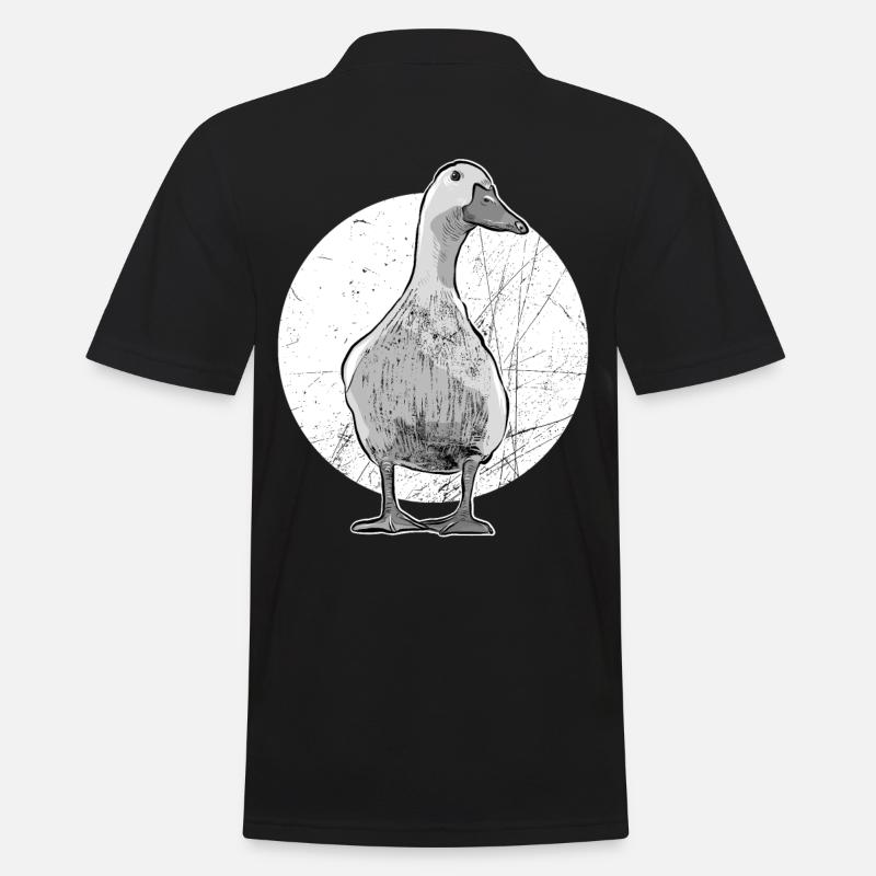 Gans - Männer Poloshirt - Schwarz