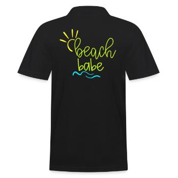 Beach Babe - Sun, Beach, Sea - Men's Polo Shirt - black - Back - Kai (181cm)