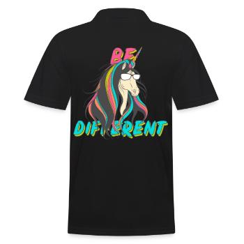 Be Different Cool licorne Arc-en-ciel - Polo Homme - noir - Dos - Kai (181cm)