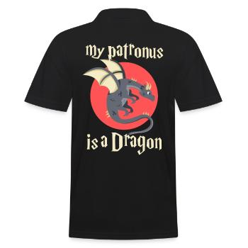 Protecteur d'histoire de dragon - Polo Homme - noir - Dos - Kai (181cm)