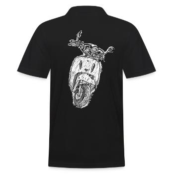 Casual scooter for Italy flair - Men's Polo Shirt - black - Back - Kai (181cm)