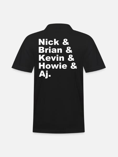Backstreet - Trough My Heart - Nick, Brian, Aj - Männer Poloshirt - Schwarz