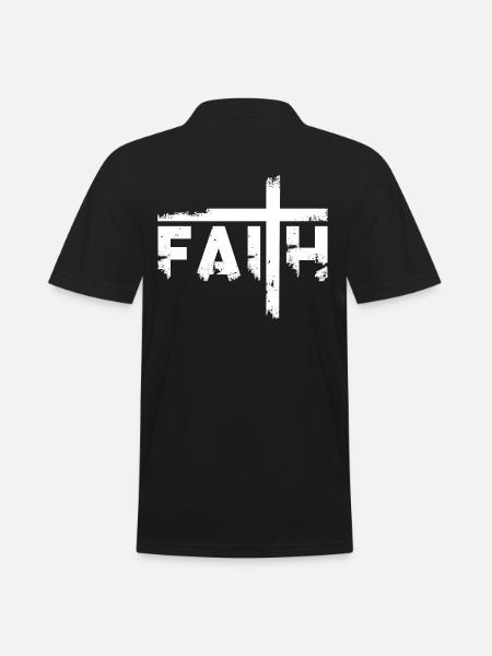 Glaube - Männer Poloshirt - Schwarz