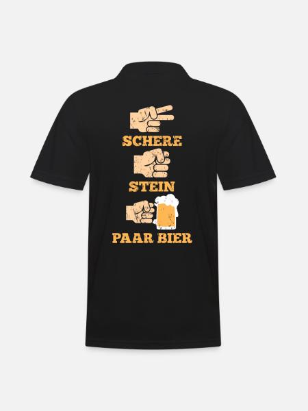 Bier Lustiger Spruch - Männer Poloshirt - Schwarz