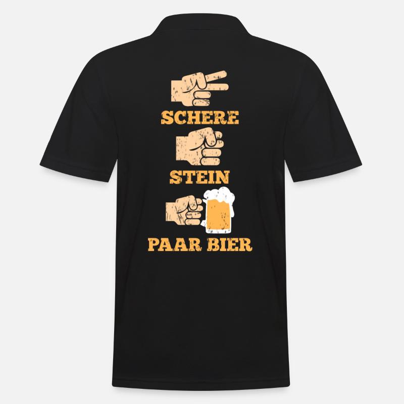 Bier Lustiger Spruch - Männer Poloshirt - Schwarz