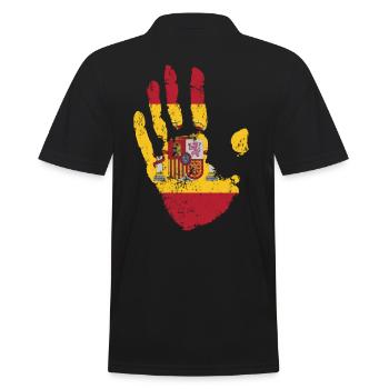 Spanien - Männer Poloshirt - Schwarz - Hinten - Kai (181cm)