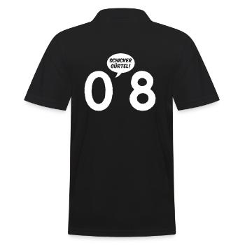Nice belt - Men's Polo Shirt - black - Back - Kai (181cm)