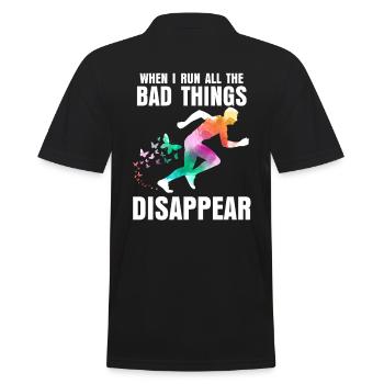 Running sports - Men's Polo Shirt - black - Back - Kai (181cm)