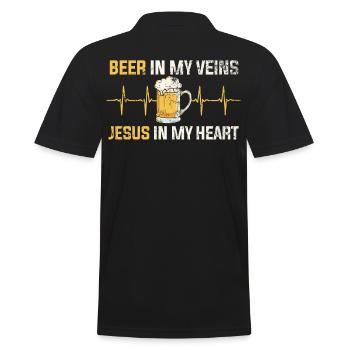 Battement de coeur de Beer Jesus - Polo Homme - noir - Dos - Kai (181cm)