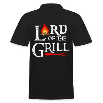 Lord of the grill - Men's Polo Shirt - black - Back - Kai (181cm)