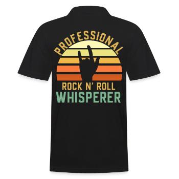 Musique rocker retro - Polo Homme - noir - Dos - Kai (181cm)