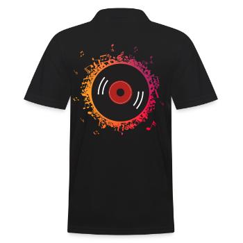 Musik DJ - Männer Poloshirt - Schwarz - Hinten - Kai (181cm)