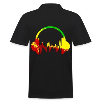 Cadeau de casque Reggae Music Africa Rasta - Polo Homme - noir - Dos - Kai (181cm)