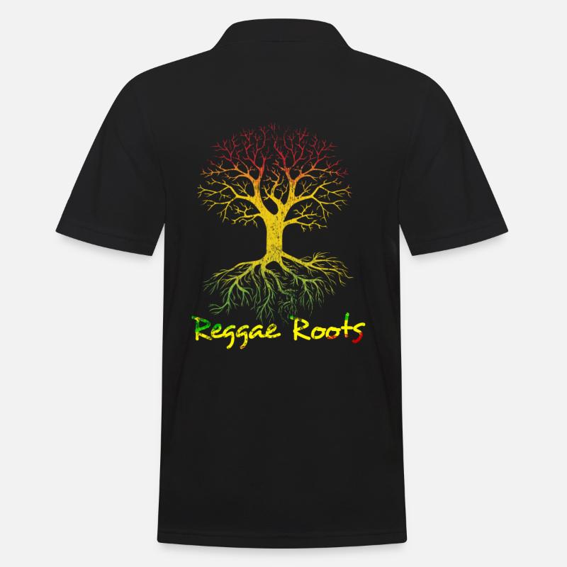Reggae Wurzeln - Männer Poloshirt - Schwarz