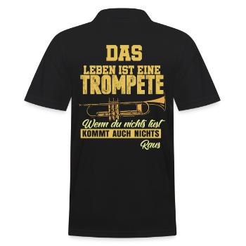 Trumpet life - Men's Polo Shirt - black - Back - Kai (181cm)